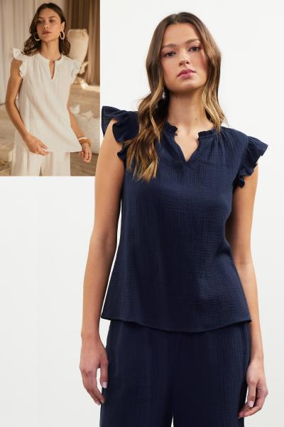 Cotton Keyhole Top