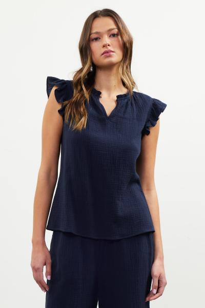 Cotton Keyhole Top