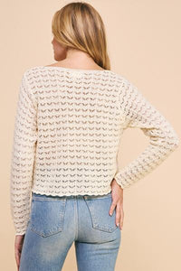 Bisque Open Knit Top