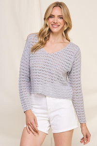 Bisque Open Knit Top
