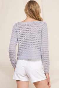 Bisque Open Knit Top