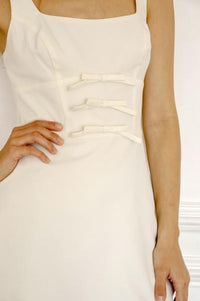 Cream Corset Bow Dress