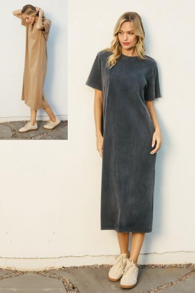 Stone Washed Tee Dress