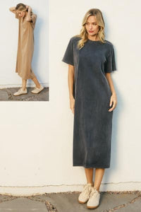 Stone Washed Tee Dress