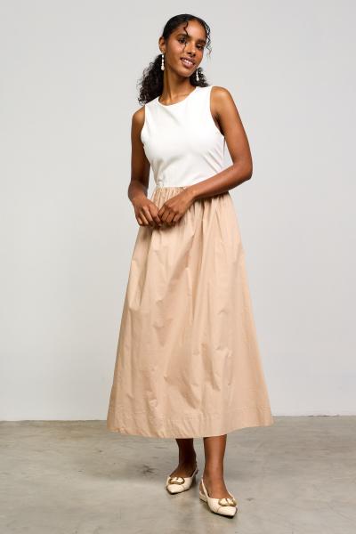 Uma Cotton Contrast Dress