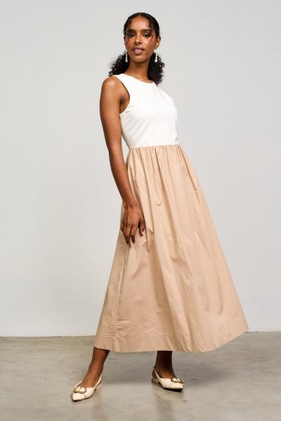 Uma Cotton Contrast Dress