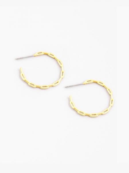 Barcelona Chain Hoop Earrings