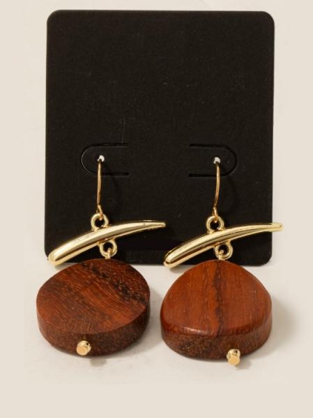 Walnut Balance Earrings