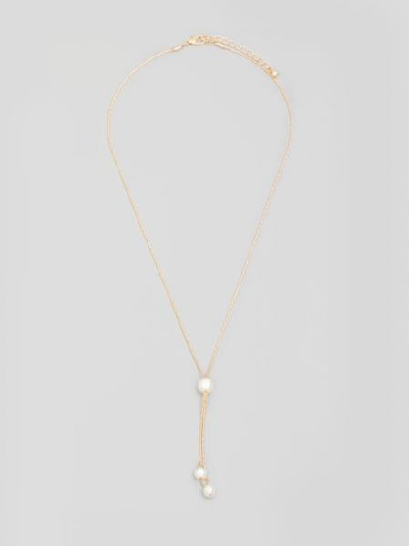Pearl Bead Lariat Necklace