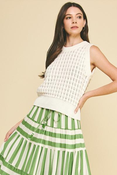 Cotton Blend Woven Vest