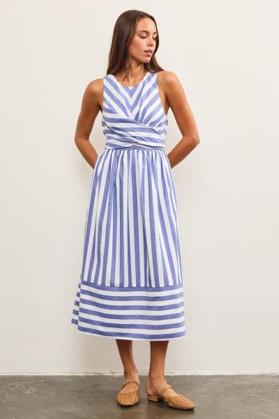 Bella Open Back Wrap Tie Dress