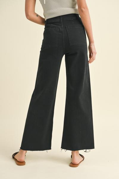 Straight Leg Raw Hem Denim