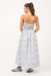 Floral Corset Strapless Dress