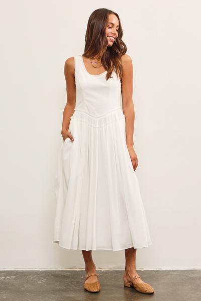Cotton Gauze Hem Dress