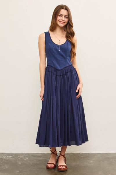 Cotton Gauze Hem Dress