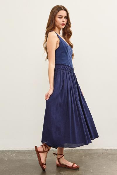 Cotton Gauze Hem Dress