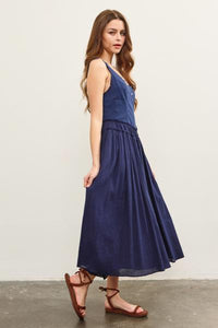 Cotton Gauze Hem Dress