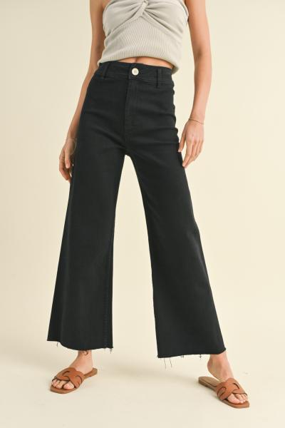 Straight Leg Raw Hem Denim