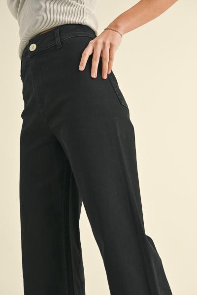 Straight Leg Raw Hem Denim