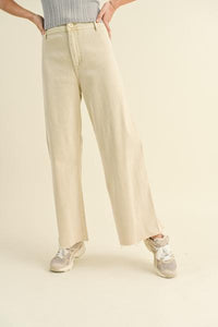 Straight Leg Raw Hem Denim