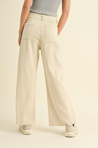 Straight Leg Raw Hem Denim