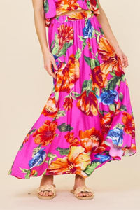 Hibiscus Flowing Skirt
