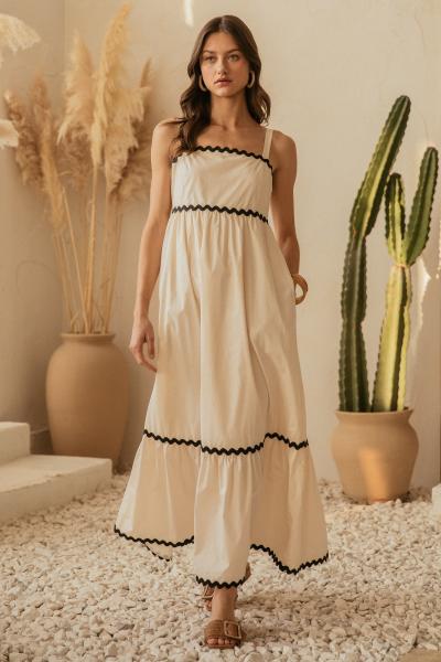 Belvedere Ric Rac Trim Dress