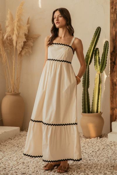 Belvedere Ric Rac Trim Dress
