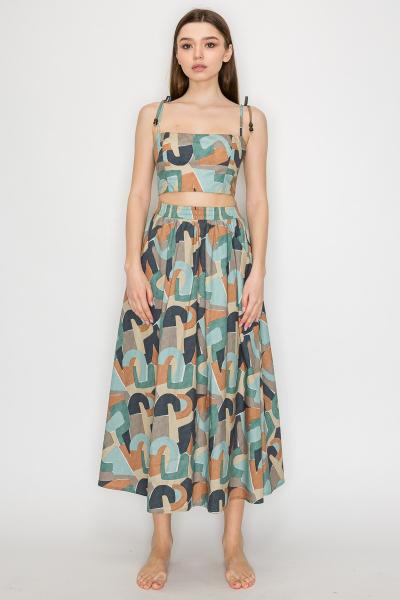 Modernist Top & Skirt Set