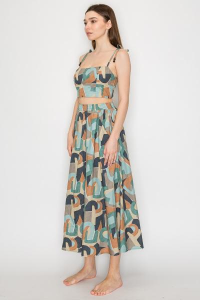 Modernist Top & Skirt Set