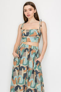 Modernist Top & Skirt Set