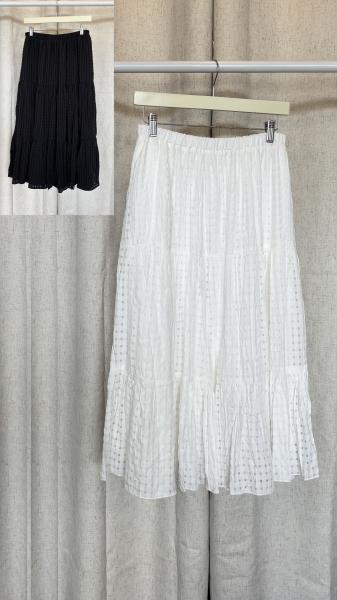Smocked Waist Trellis Skirt