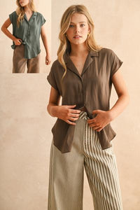 Monica Cap Sleeve Shirt