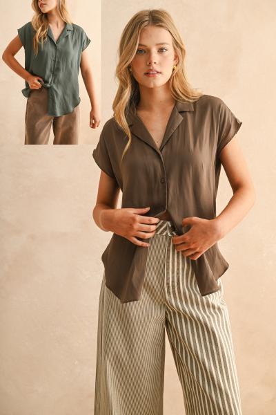 Monica Cap Sleeve Shirt