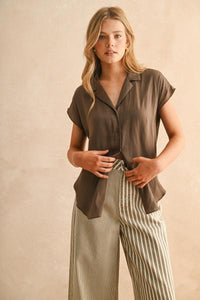 Monica Cap Sleeve Shirt