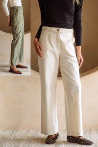 Braided Waist Straight Pants