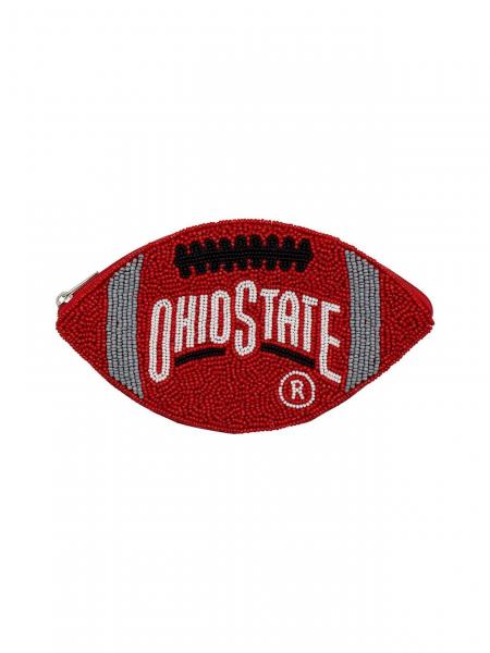 Ohio State Football Beaded Pouch