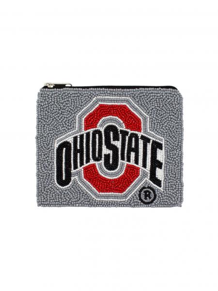 Ohio State Block O Beaded Pouch