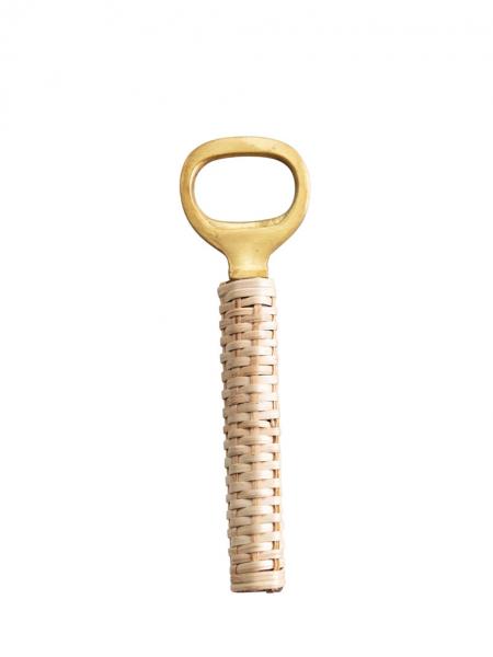 Bamboo Wrapped Brass Bottle Opener