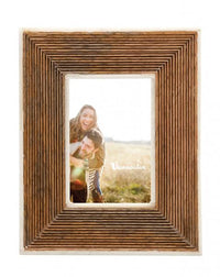 3x4 Mango Wood + Bone Photo Frame