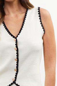 Scallop Hem Vest Top