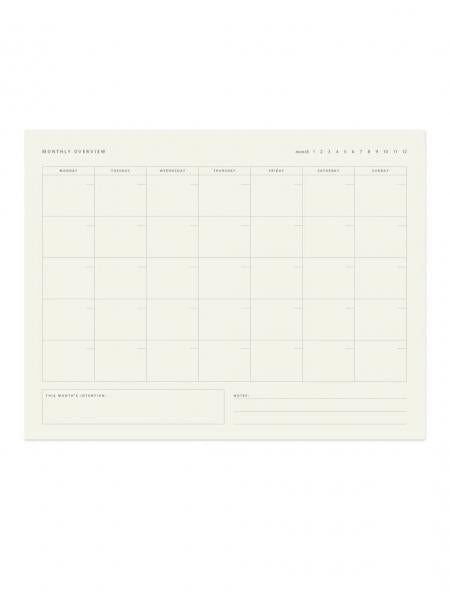 Monthly Overview Notepad