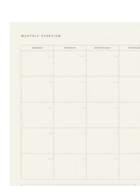 Monthly Overview Notepad