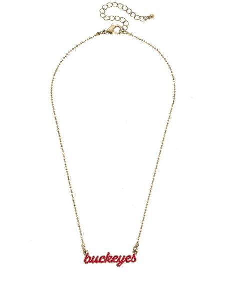 Script Buckeyes Necklace