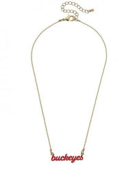 Script Buckeyes Necklace
