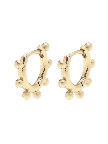 Studded Huggie Hoop Earrings