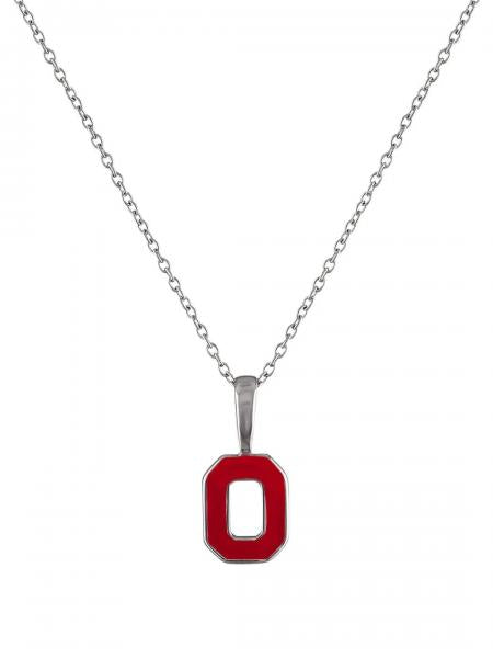 Scarlet Block "O" Necklace