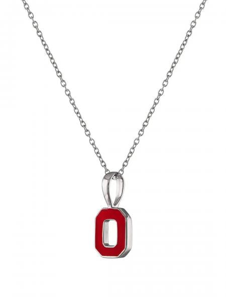 Scarlet Block "O" Necklace