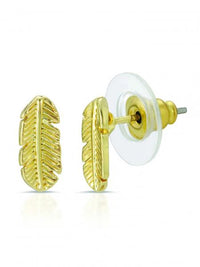 14K Plated Feather Earrings