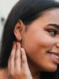 14K Plated Feather Earrings